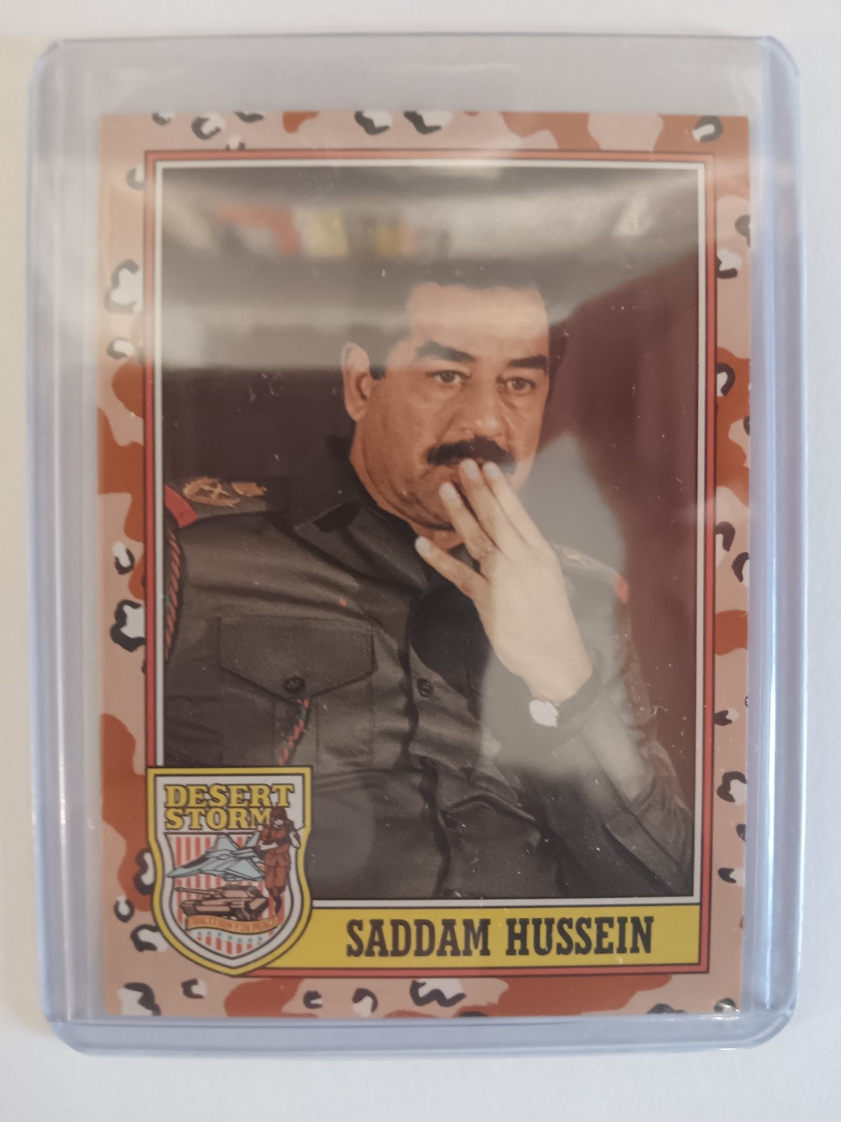 1991 Topps Desert Storm Saddam Hussein Rookie Card # 189 Iraq Iran US Military
