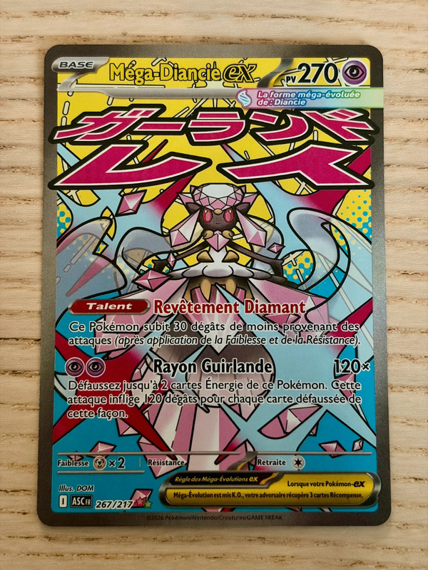 Méga-Diancie Ex 267/217 Héros Transcendants ASC FR