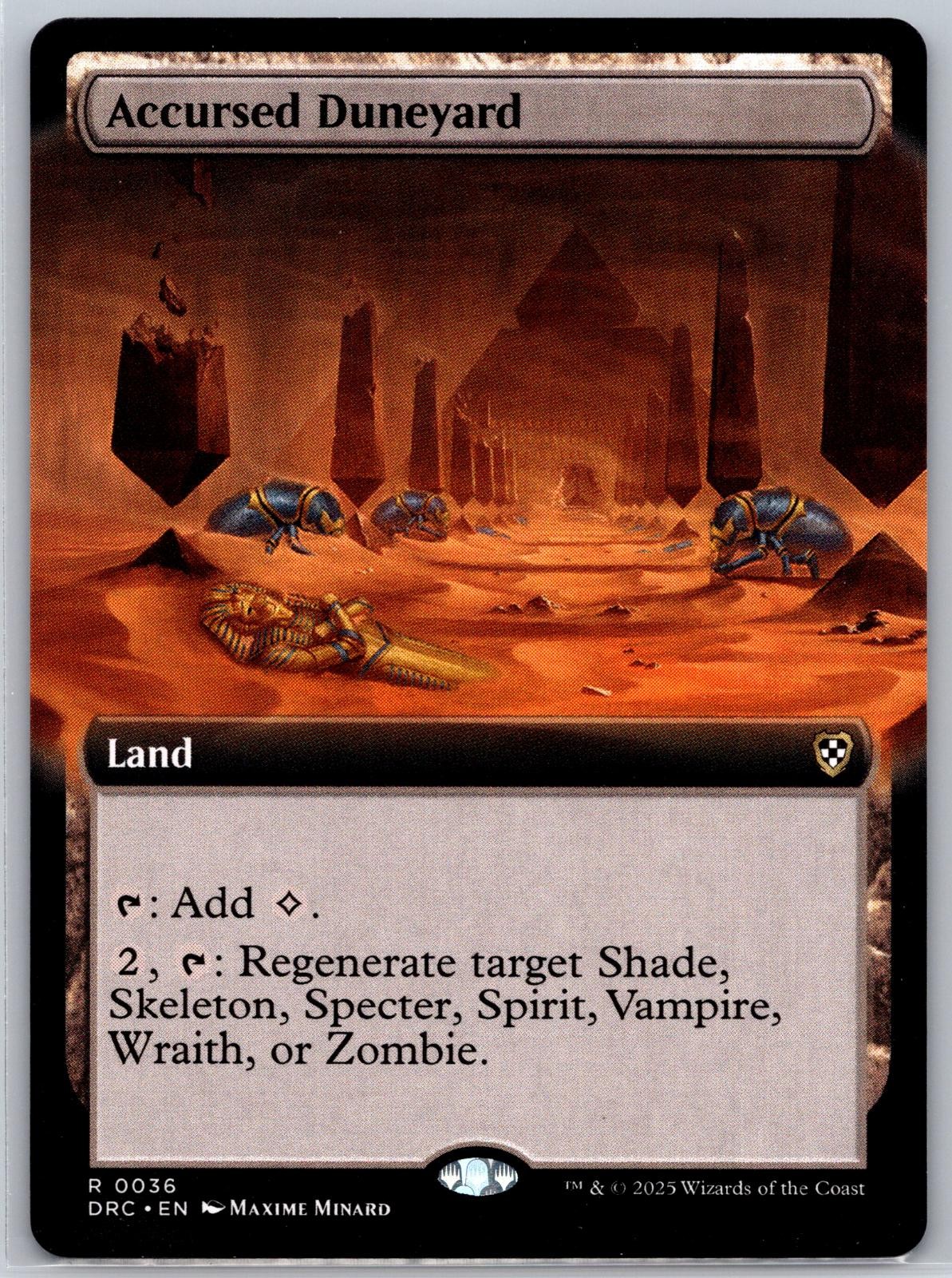 1x Duneyard maledetto (arte estesa) 36 RDC Magic: The Gathering quasi nuovo