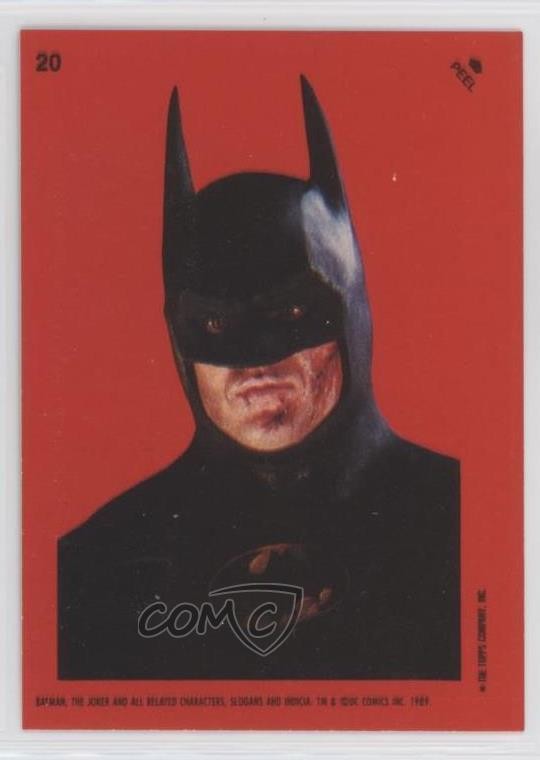 1989 Topps Batman Stickers Batman Michael Keaton #20 0c1a