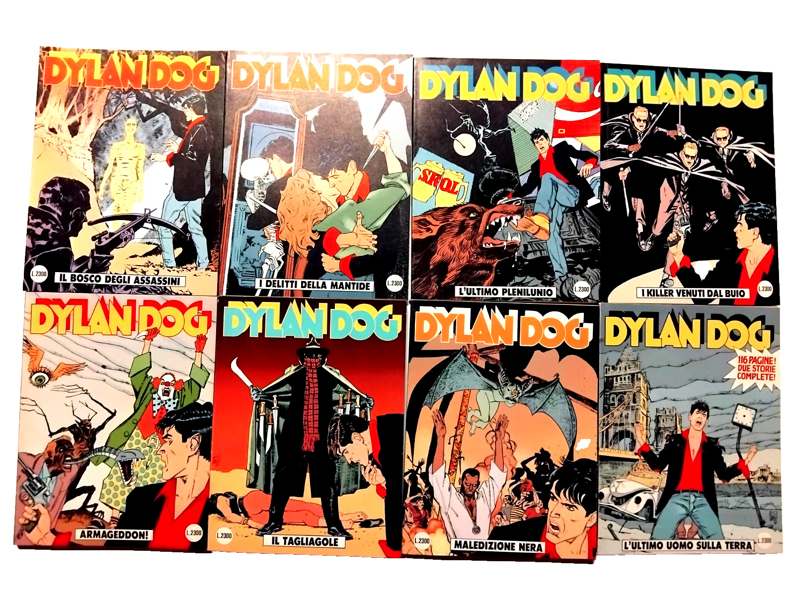 LOTTO N°8 DYLAN DOG N°70/71/72/73/75/76/77/78 ANNI 1992/1993 OTTIMI