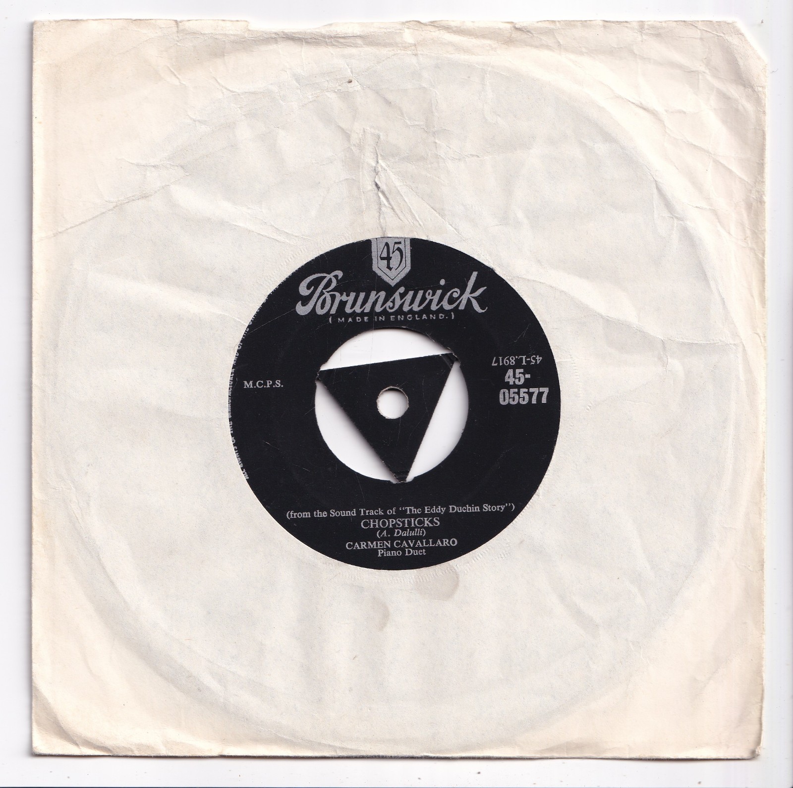 (AV492) Carmen Cavallaro, Chopsticks / Dizzy Fingers - 7 inch vinyl