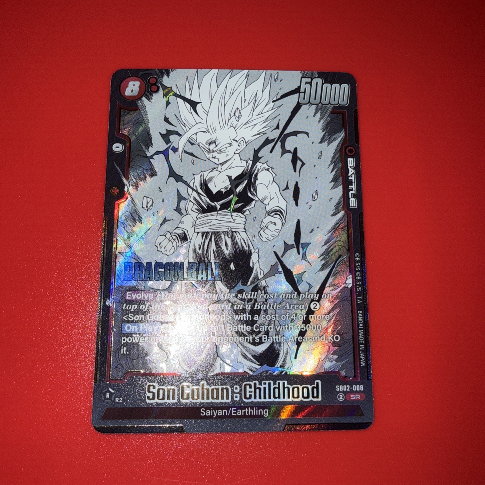 Dragon Ball Gioco di Carte Son Gohan: Childhood SB02-008 SR Foil Inglese