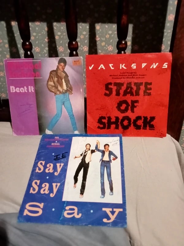 Lot de 3 vinyles 45 Tours de Michael Jackson
