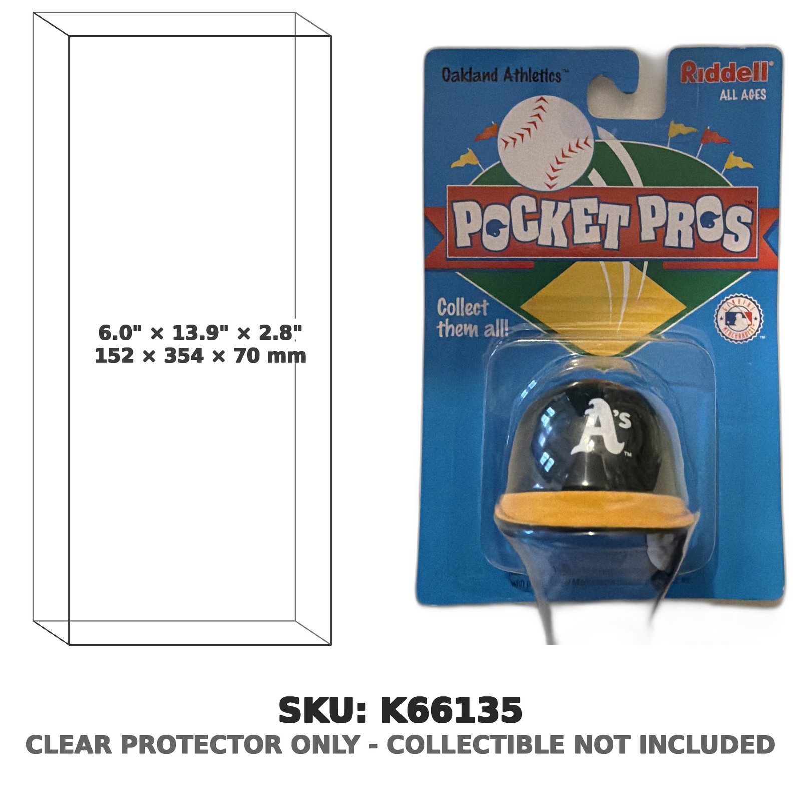 Protezione per Oakland Athletics MLB Pocket Pro Mini Casco