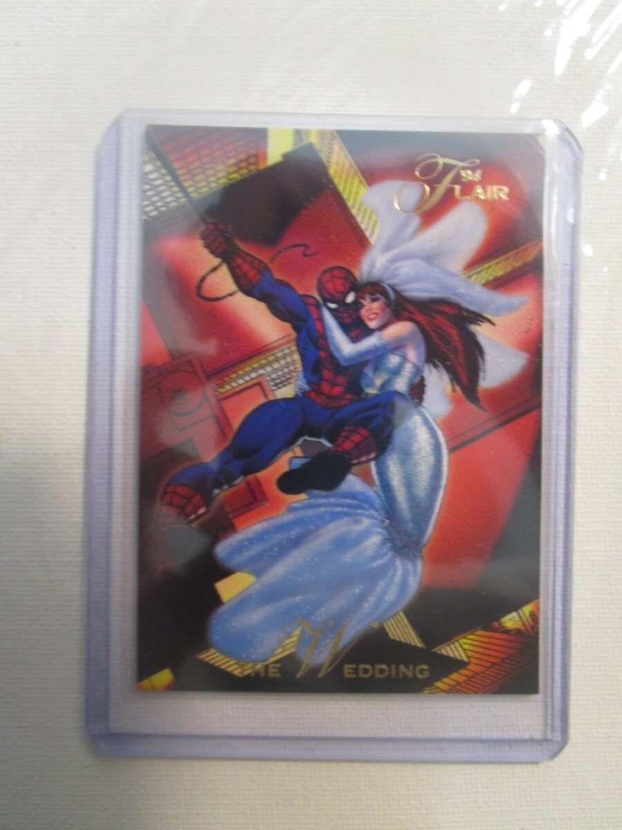 1994 SPIDERMAN THE WEDDING FLAIR MARVEL COMICS TRADING CARD # 57 SPIDER-MAN
