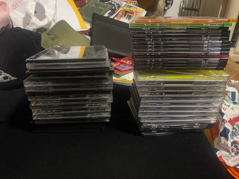 Lote 49 Caixas Vazias Para CD Slim E Normais Acrilico Transparentes