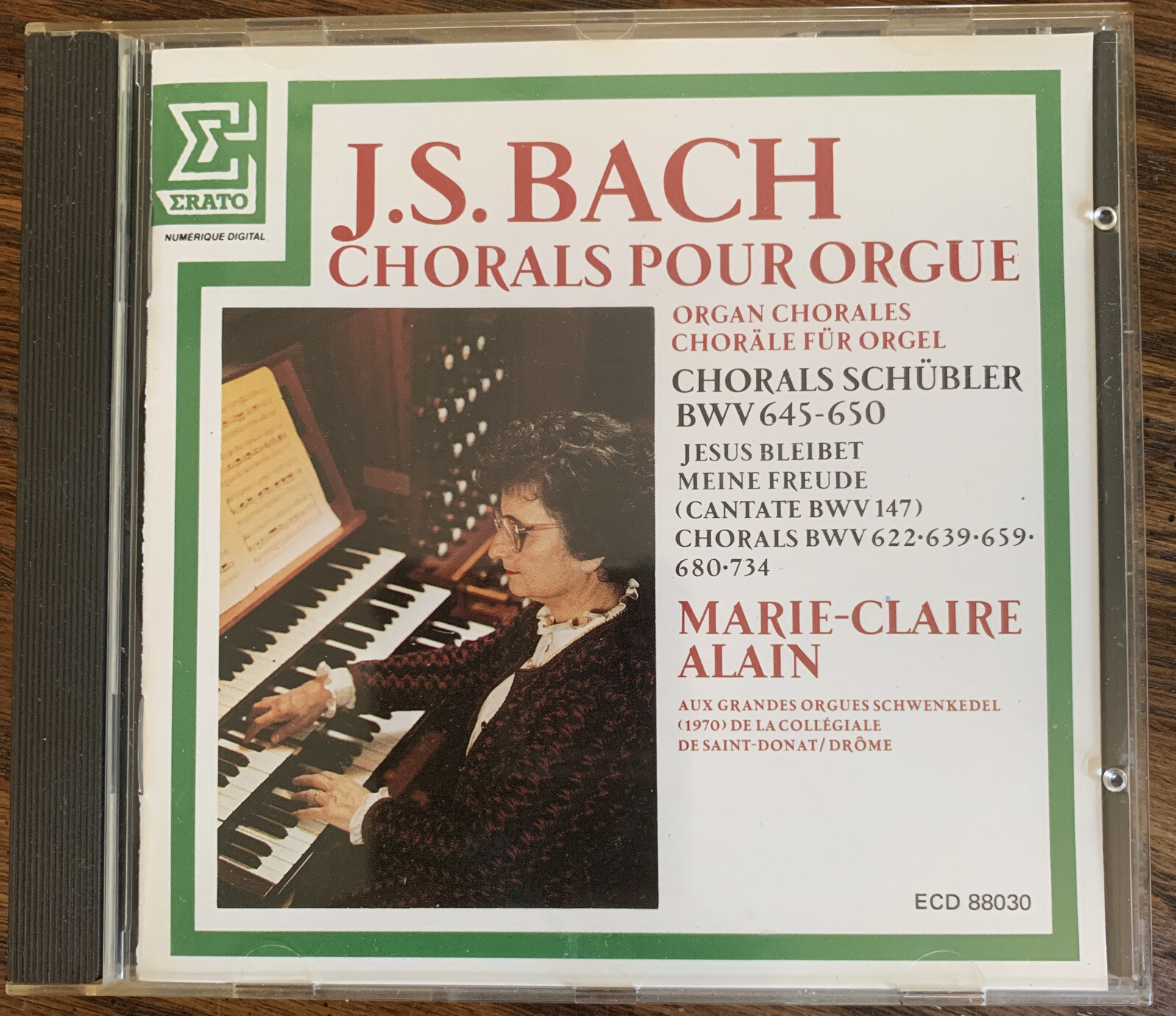 J S Bach Chorales Pour Orgue Chorals Schubler BWV 645 650 CD Organ Import