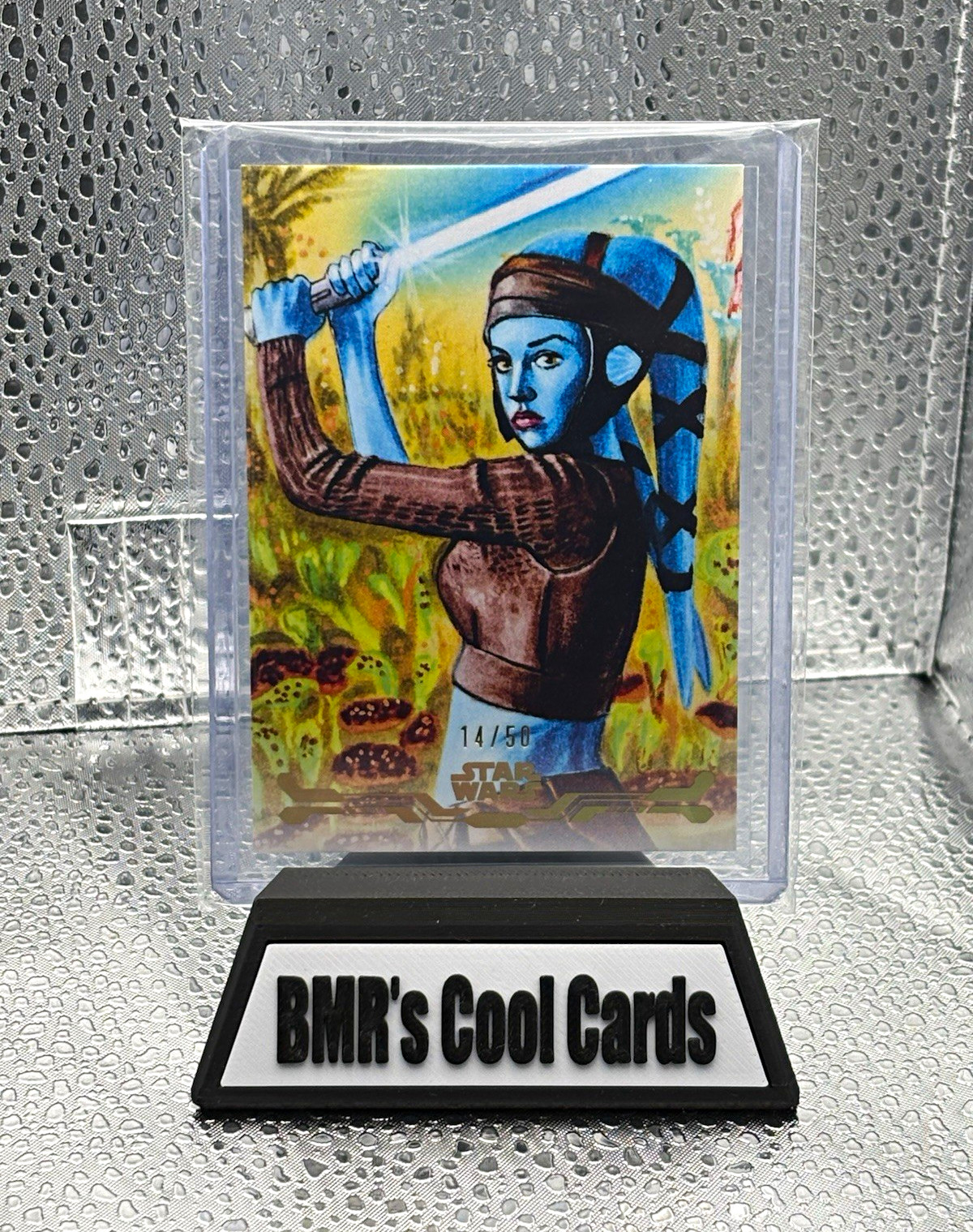 Topps 2025 Stellar Signatures Star Wars Aayla Secura Art 14/50 #SAS-1 = GAD-153