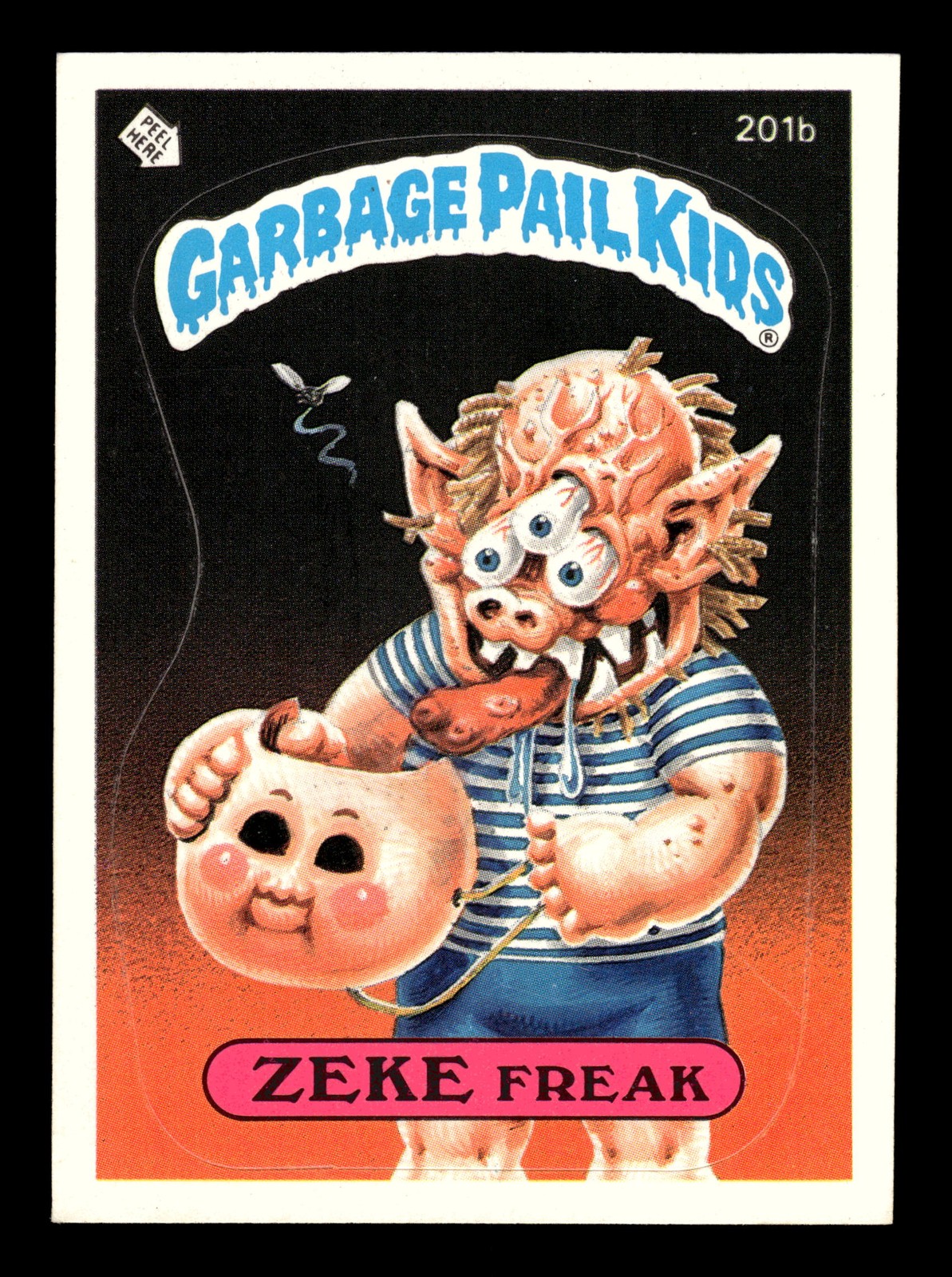 1986 Topps Garbage Pail Kids Series 5 #201b Zeke Freak