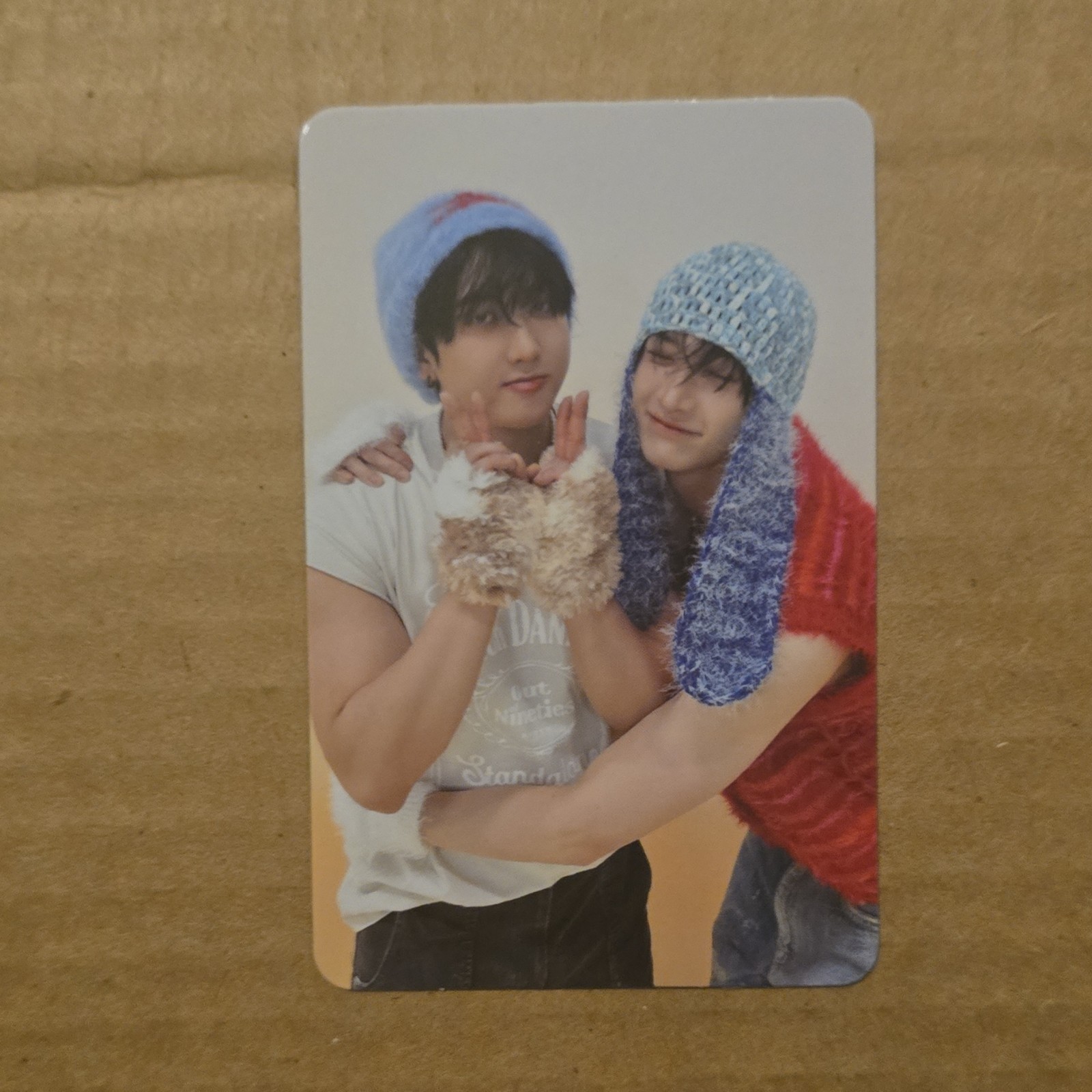 Cartolina fotografica unità ufficiale Stray Kids Ate con Bang Chan e Changbin