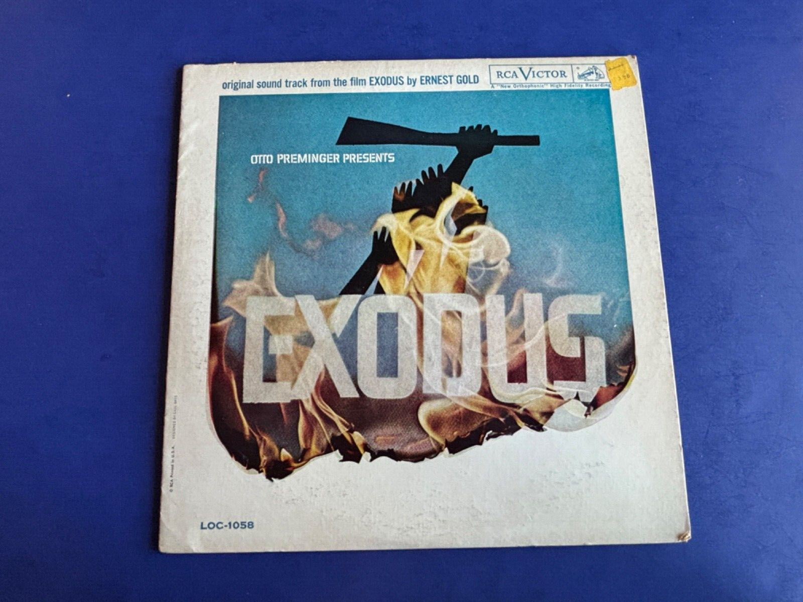 Exodus Original Soundtrack Paul Newman RCA Victor LOC-1058 EX vinyl MONO