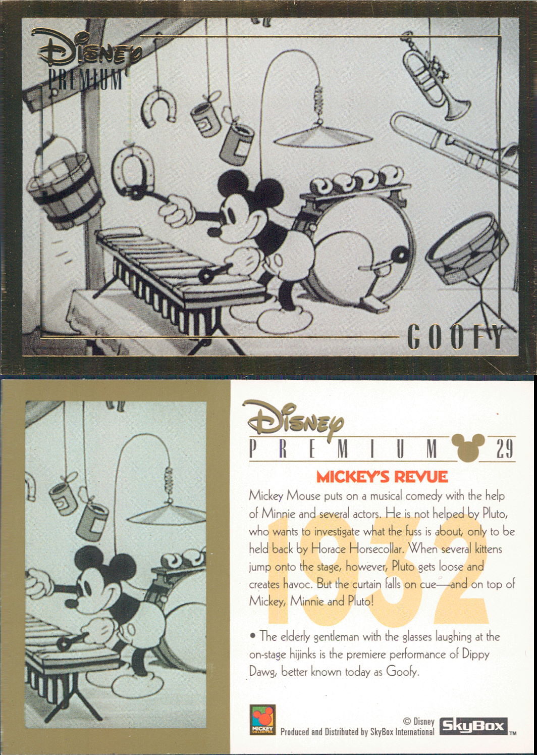 R@R@ ORIGINAL CARD U.S.A.  N. 29* WALT DISNEY-PREMIUM* - N.111- NEW,PERFECT
