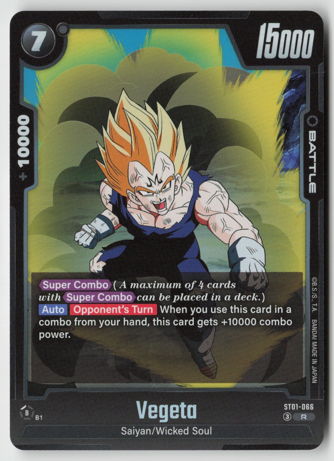 Vegeta ST01-066 Story Booster 01 Rara Holo quasi nuova