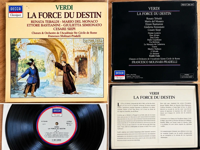 Coffret vinyle Verdi La Force du Destin – Tebaldi Del Monaco – Decca