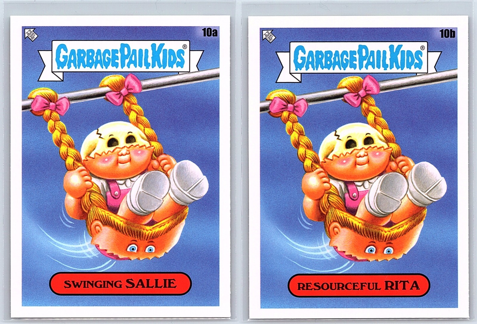 Spazzatura secchio bambini in gioco altalena set spoof Sallie & Rita set 2 carte