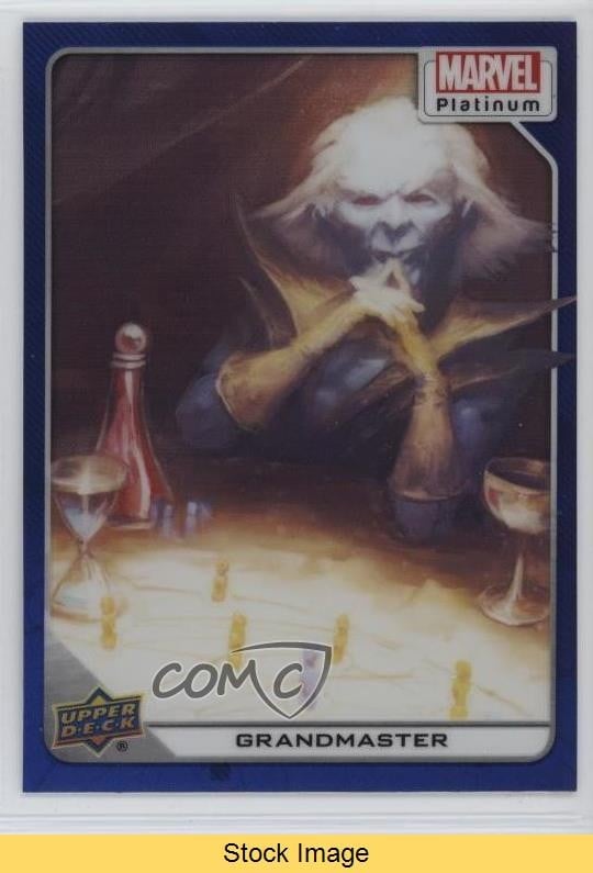 2023 Upper Deck Marvel Platinum Blue Rainbow Grandmaster #54 LEGGI 0aj6