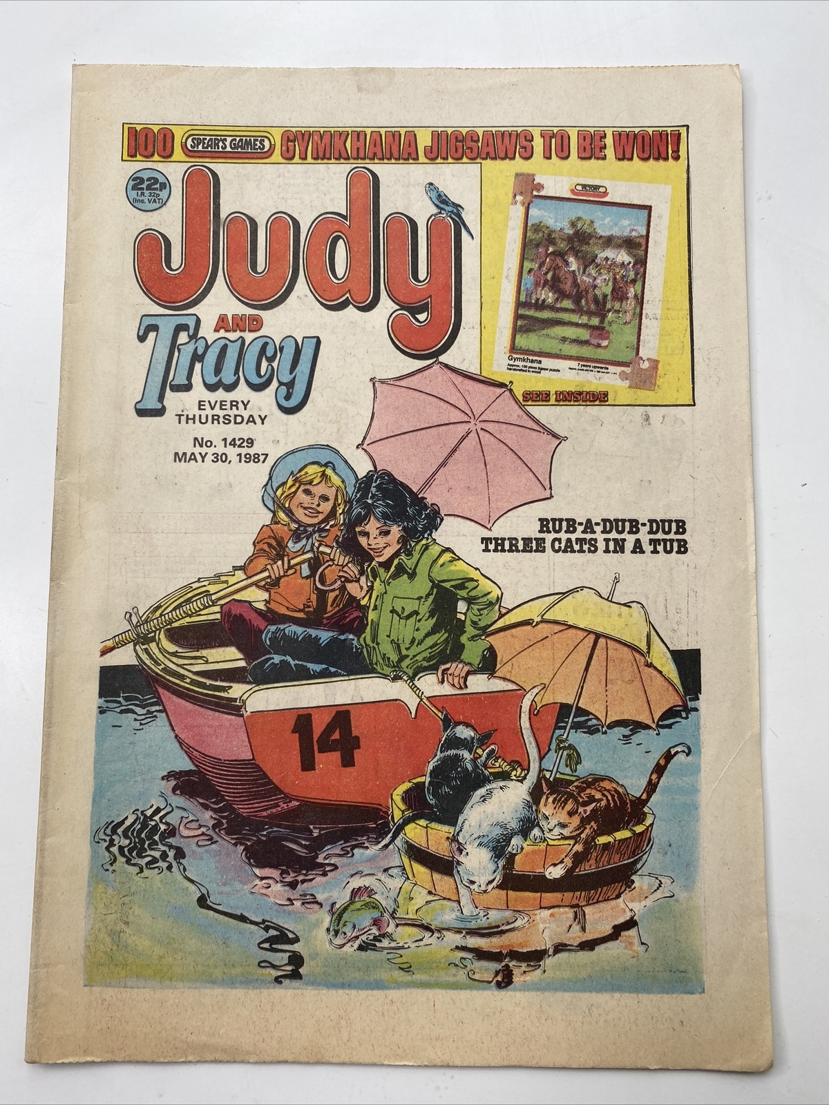 VINTAGE JUDY AND TRACY COMIC - MAY 30th 1987  - No. 1429 - EXCELLENT CONDITION