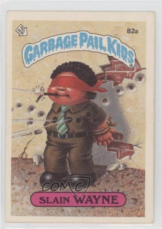 Topps Garbage Pail Kids 1985 serie 2 Slain Wayne (two star back) #82a 11°