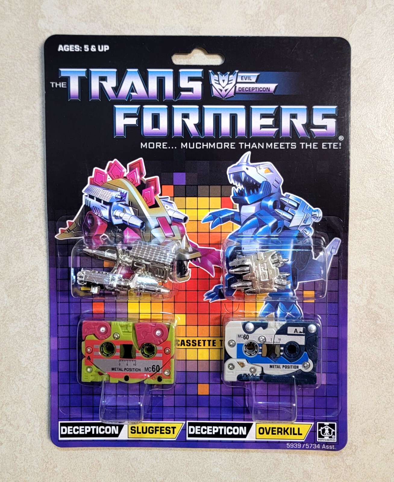 TRANSFORMERS G1 SLUGFEST & OVERKILL IN US RARO! CASSETTE DECEPTICON SOUNDWAVE