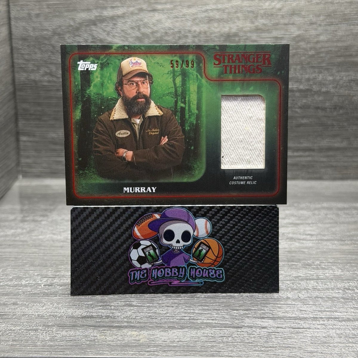 2025 Topps Stranger Things Brett Gelman Murray costume originale reliquia 23-R 59/99