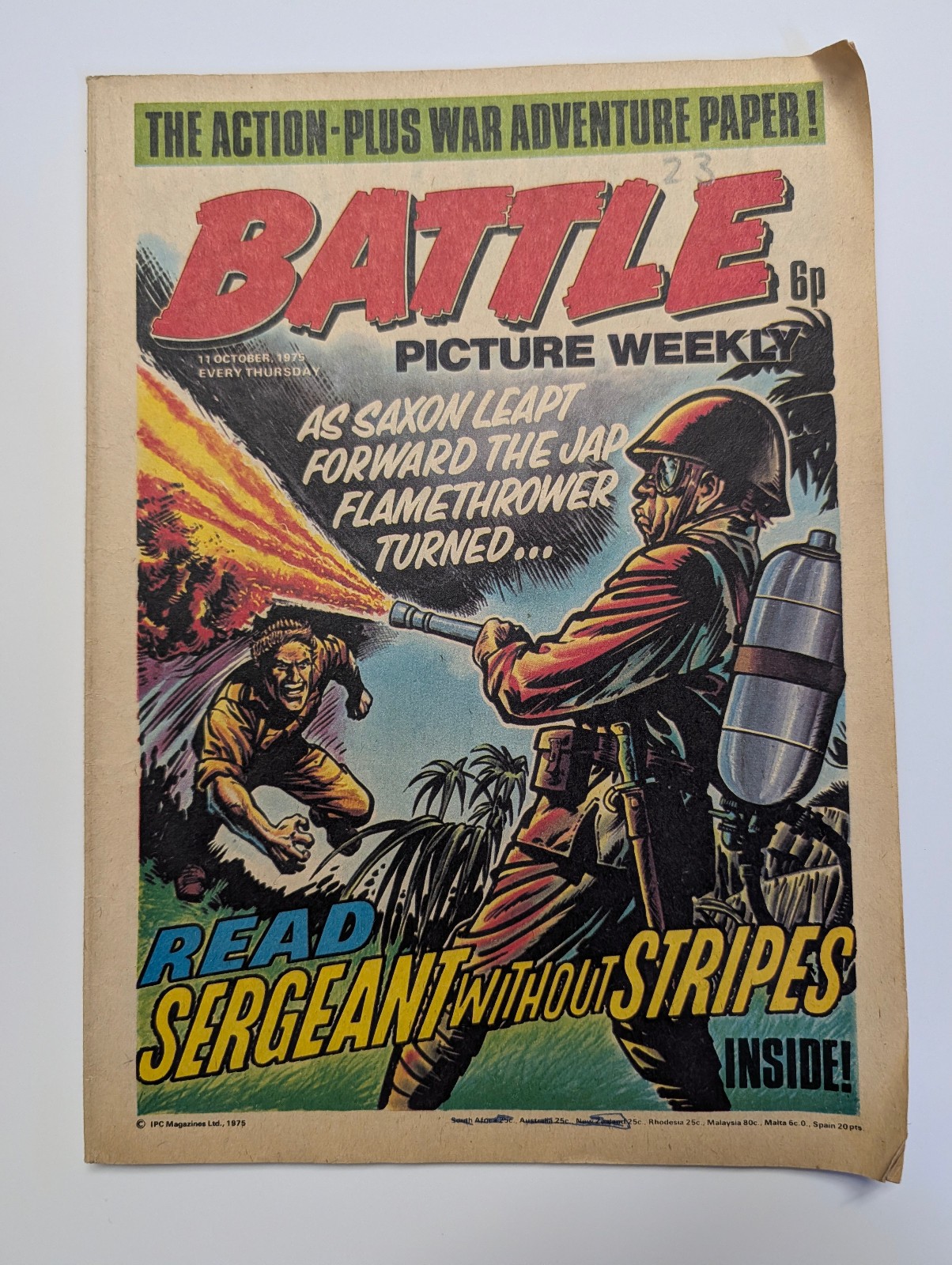 Battle Picture Weekly Comic, 11th October 1975, IPC Magazines.
