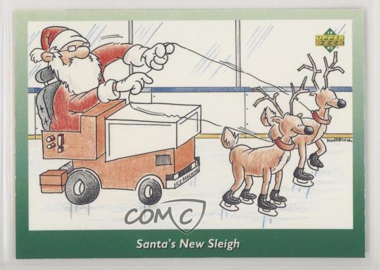 1992 Upper Deck Santa Claus Santa's New Sleigh #1 0b3
