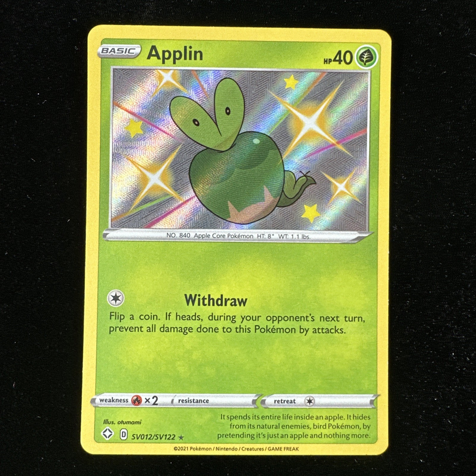 Applin SV012/SV122 Shining Fates: Shiny Vault Holo