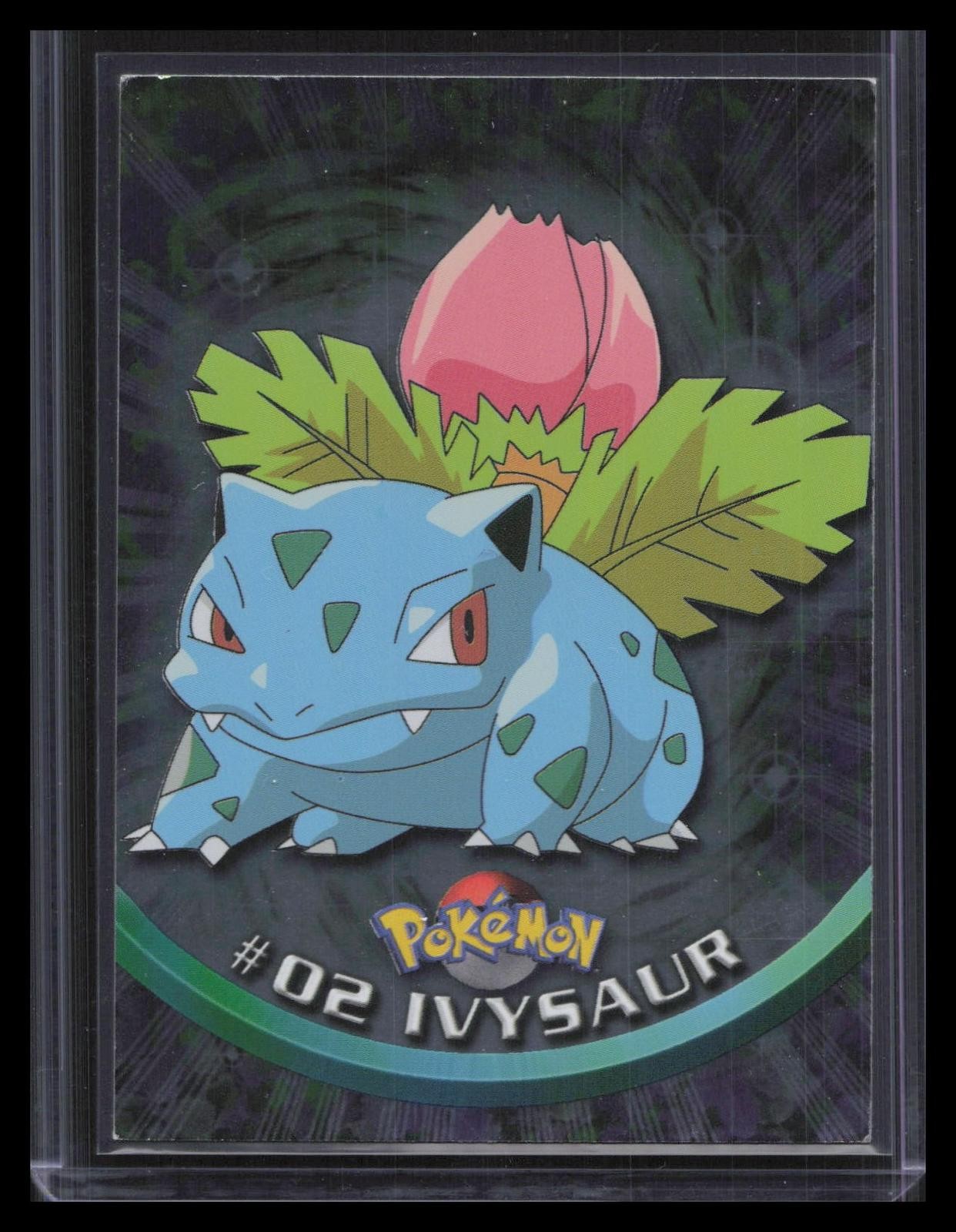 Ivysaur 1999 Topps Pokemon TV Animation Edition Series 1 #2 Blue Topps Logo Foil