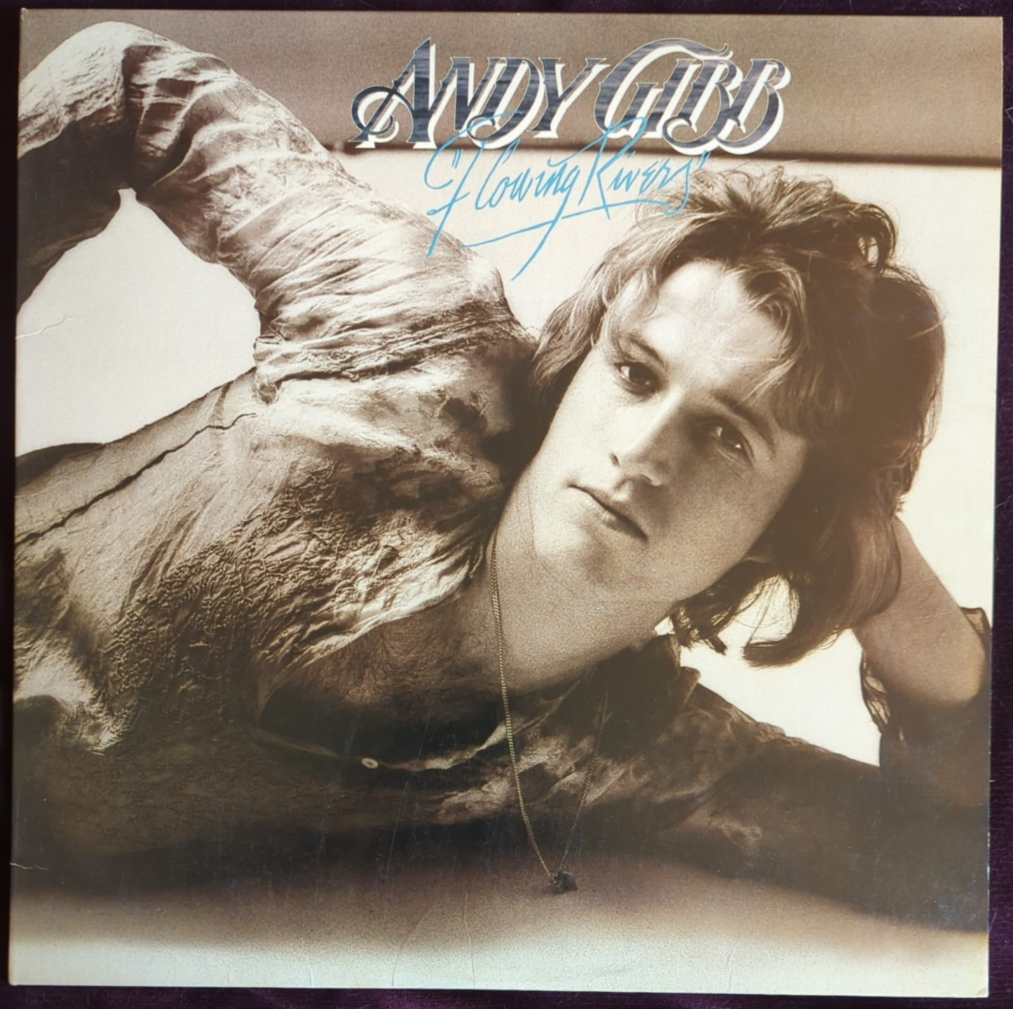 ANDY GIBB Flowing Rivers Vinyl LP 1977 FIRST PRESS Sterling PRC West 1-1-1 NM/EX