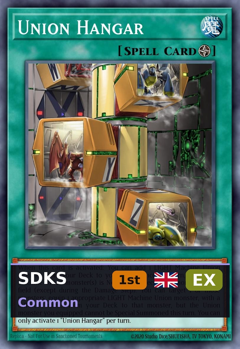 Union Hangar SDKS-020 1st Edition EX EN Yu-Gi-Oh