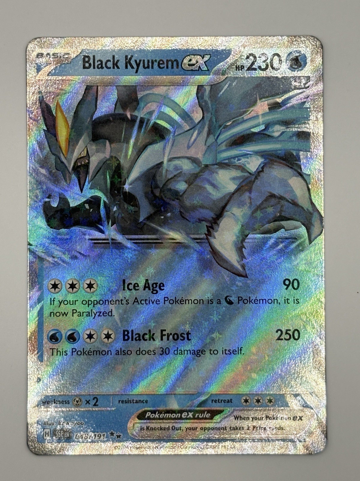 Kyurem Nero ex 048/191 Doppia Rara Sv08: Surging Sparks Holo NM