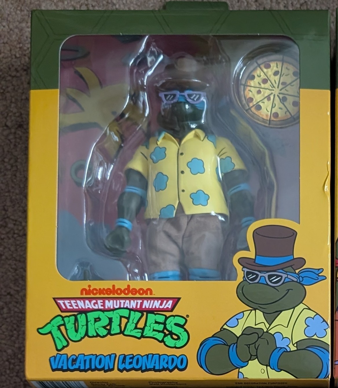 Modellino NECA Teenage Mutant Ninja Turtles Vacation Leonardo 7" NUOVO