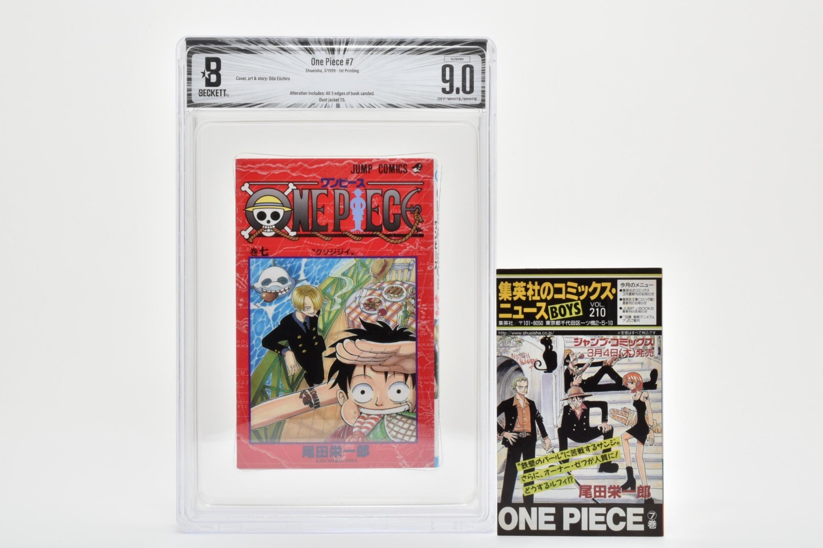 ALTERED BGS 9.0 - One Piece Volume 7 - 1° Stampa Include Notizie Fumetto.