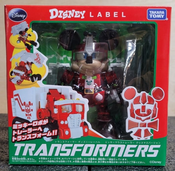 Personaggio natalizio Takara Tomy Transformers Disney Label Topolino Trailer