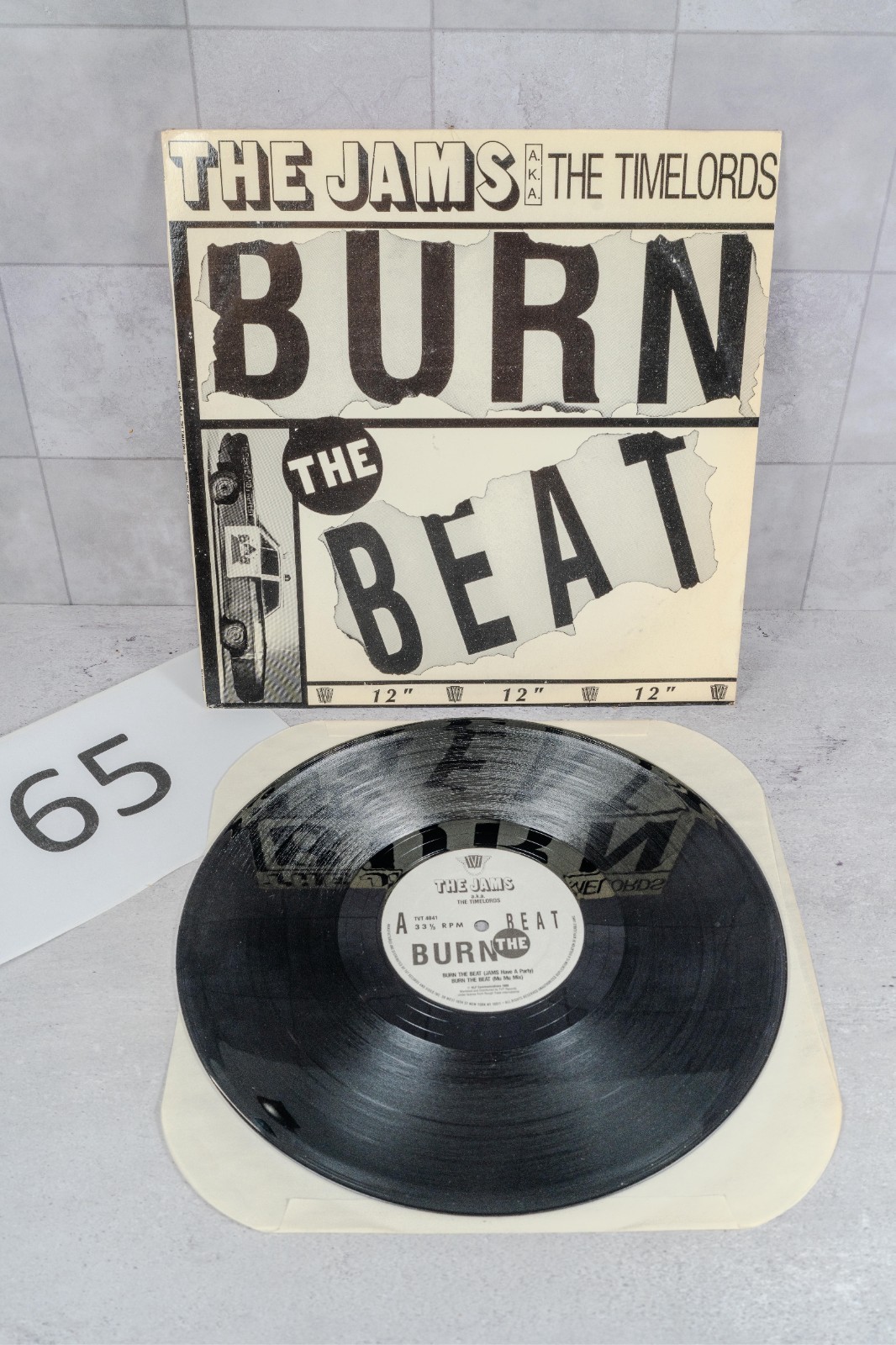 The JAMs Timelords Burn The Beat 12 Single 1988 TVT 4041 KLF Acid House Howie