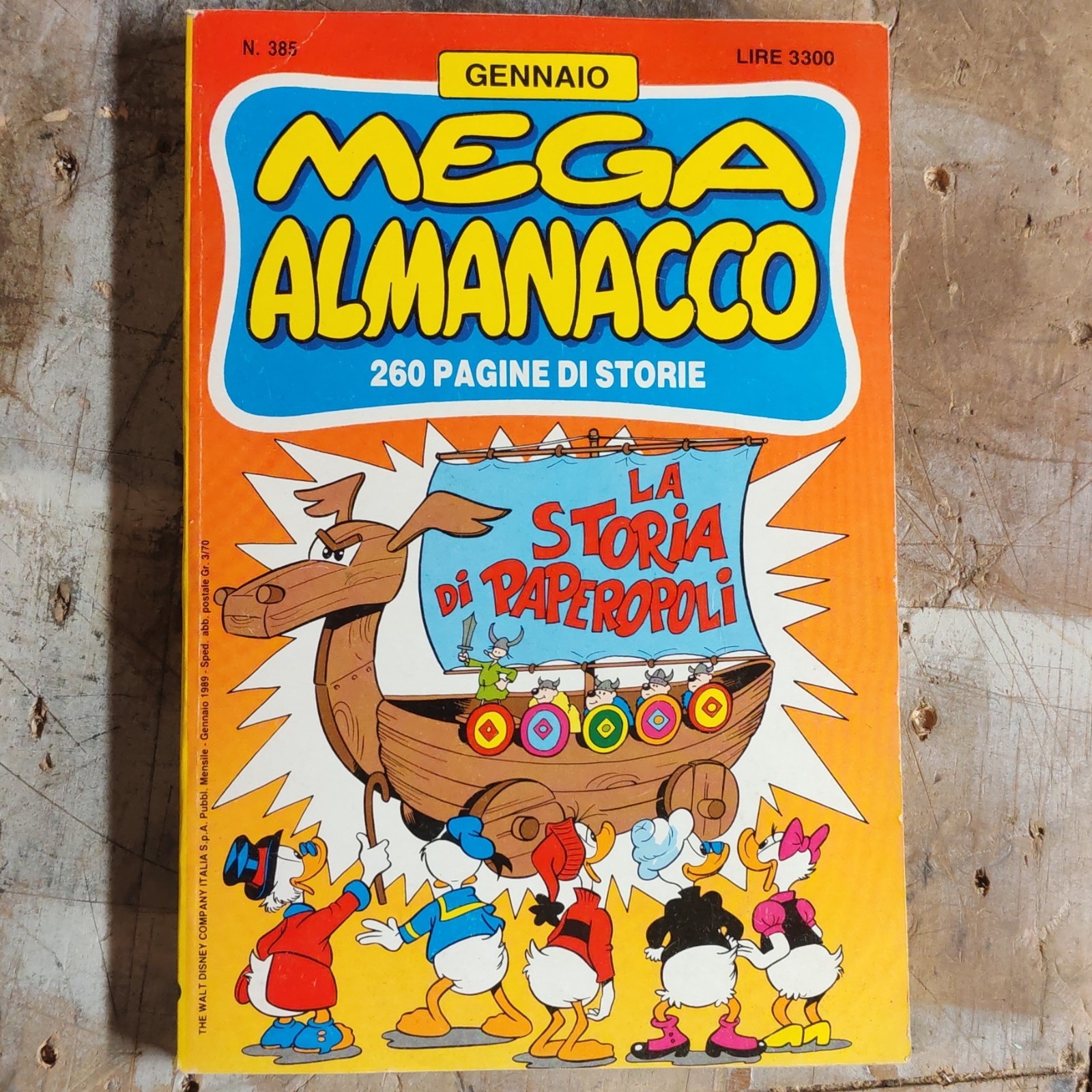 Walt Disney Mega Almanacco n. 385 Gennaio 1989 La storia di Paperopoli 260p