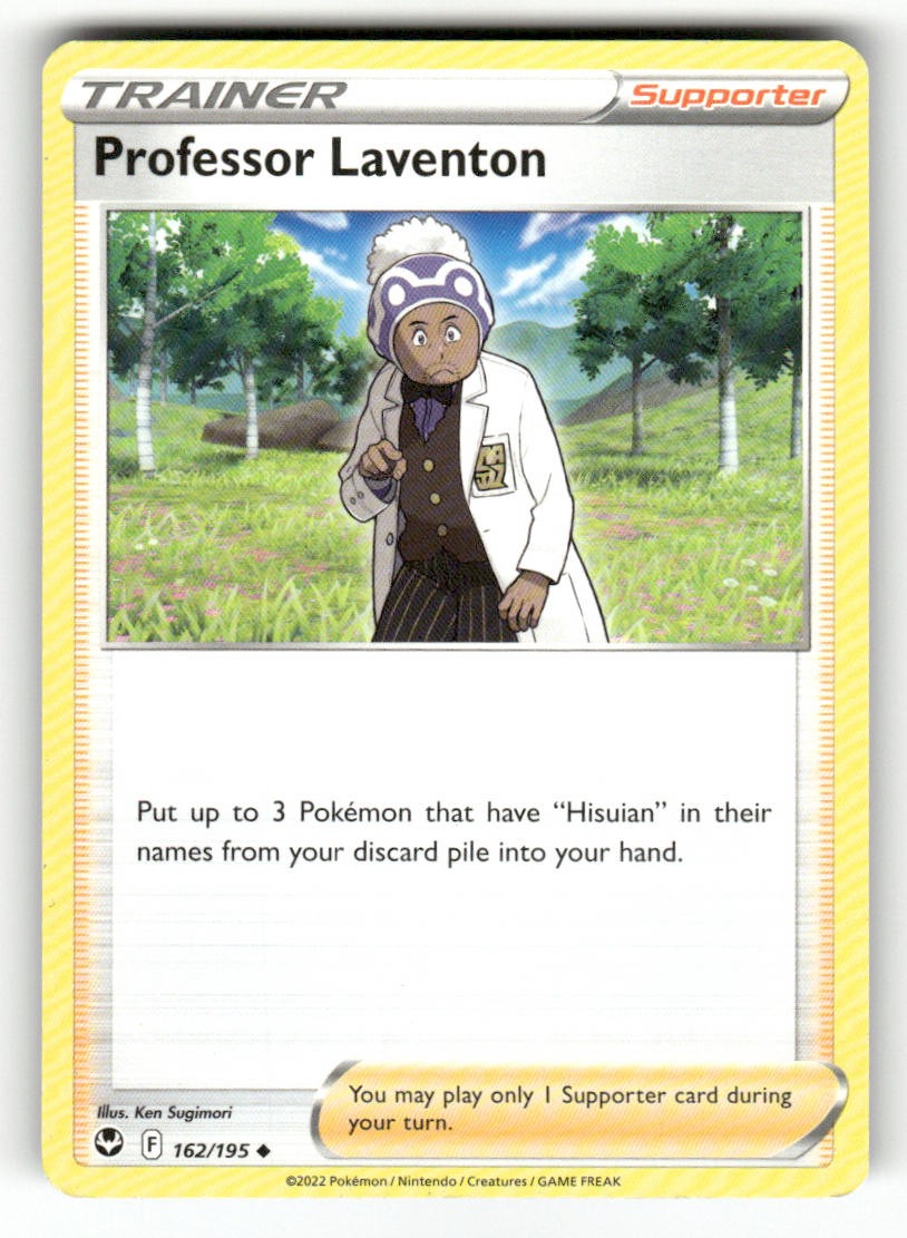 Professor Laventon 162/195 Pokemon Tempesta Argento Non Comune Giocato Leggermente