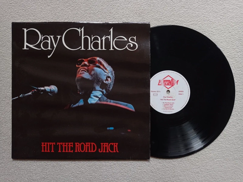 LP 33T Ray Charles "Hit The Road Jack" Platinum 24003 Allemagne 1985 VG+ ^
