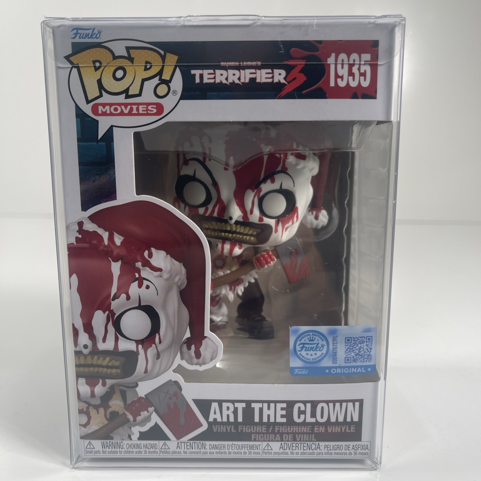 Art The Clown Terrifier 3 Funko Pop Bloody Santa #1935 + Free Protector