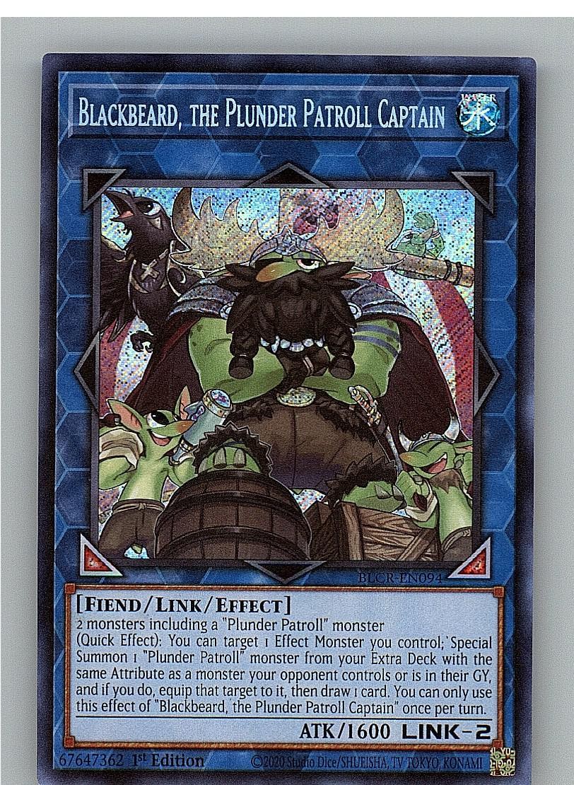 Barbanera, il Capitano della Pattuglia del Saccheggio BLCR-EN094 Yu-Gi-Oh 1° Edizione LP