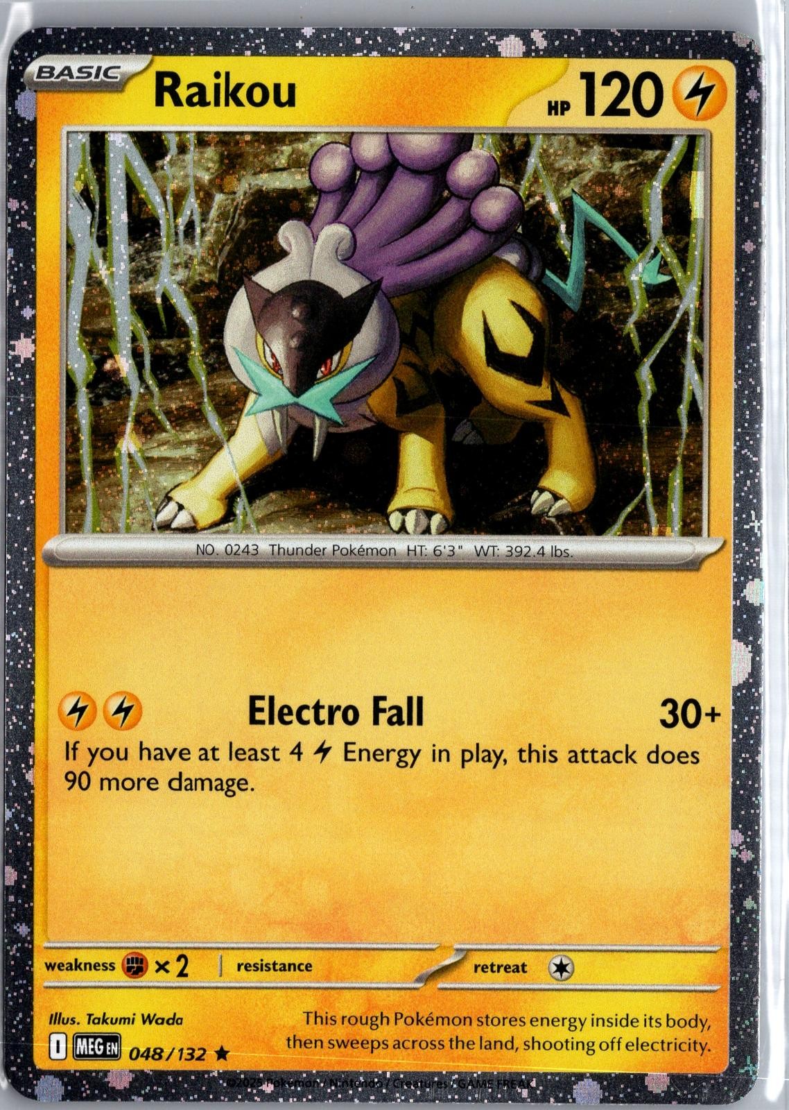 Raikou (Cosmos Holo) 048/132 Mega Evoluzione Pokemon Holo Near Mint