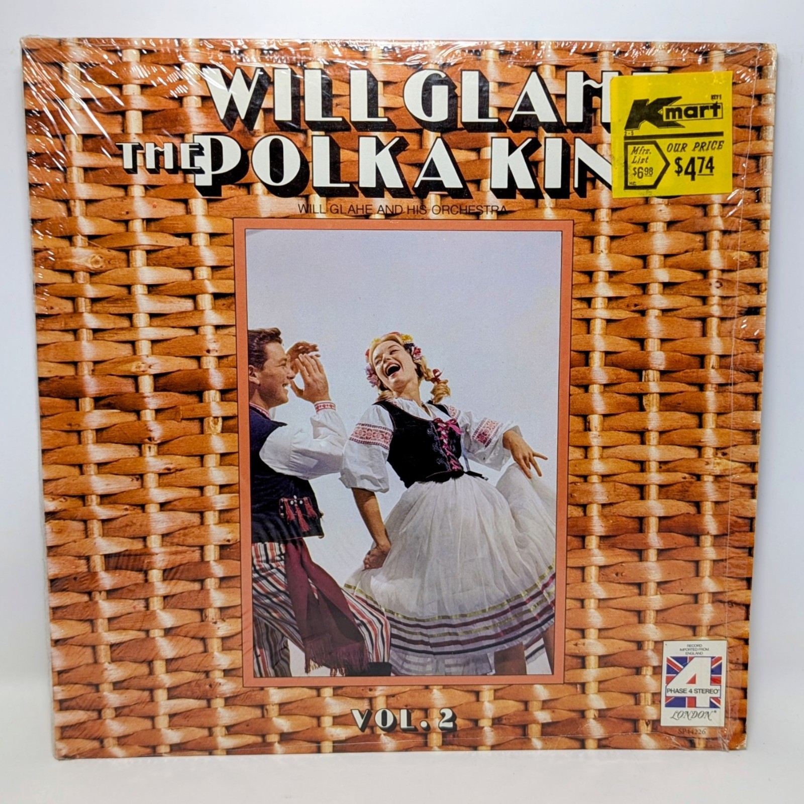 "WILL GLAHE THE POLKA KING VOL. 2; Will Glahe  London Phase 4 Stereo LP 1975