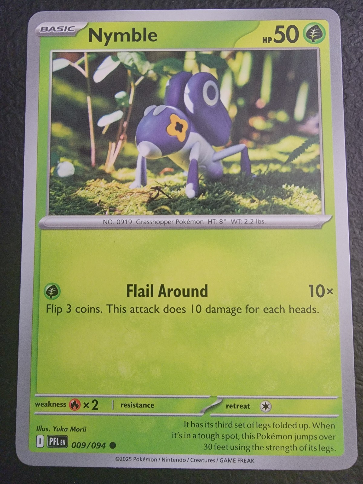Pokemon TCG Nymble 009/094 Me02: Phantasmal Flames Regular NON-Foil