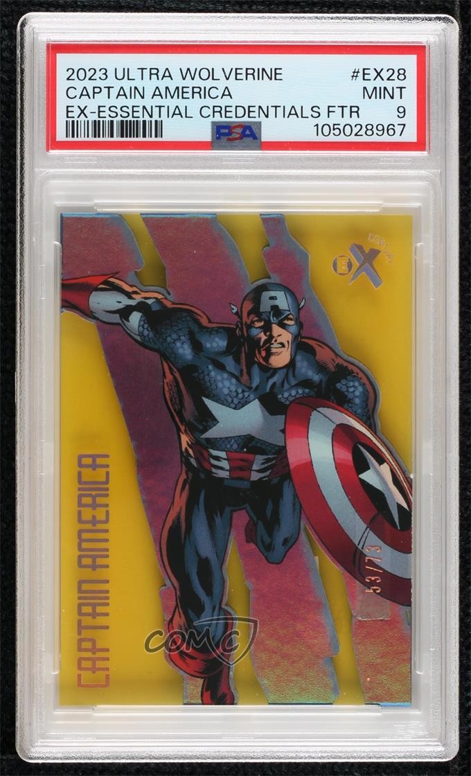 2023 Fleer Ultra Wolverine EX Century 53/73 Capitan America #EX28 2d8
