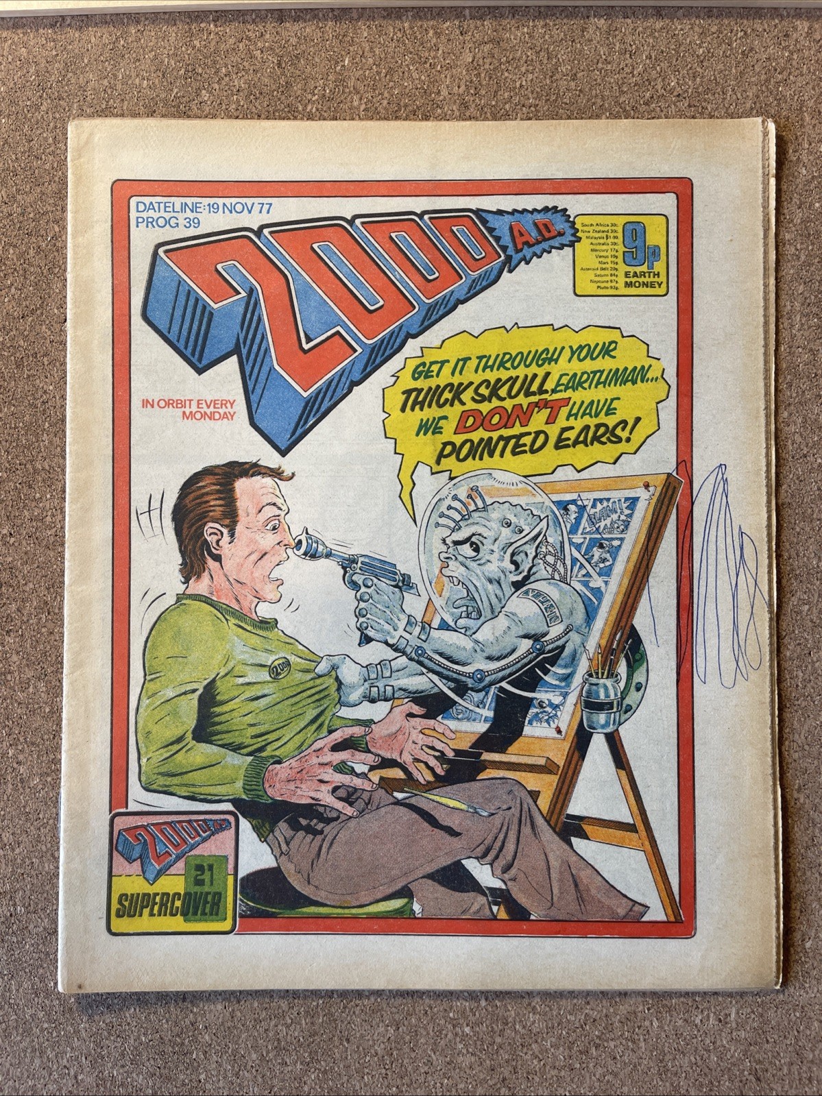 2000AD #39 Good Condition 1977 Judge Dredd, Dan Dare, Mach 1, Harlem Heroes