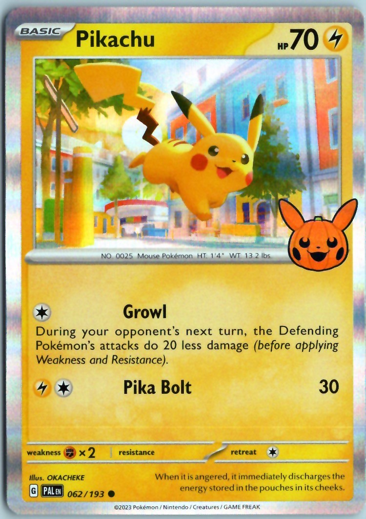 Pikachu 062/193 Holo Comune Trucco o Scambio BOOster 2023 Pokemon Near Mint