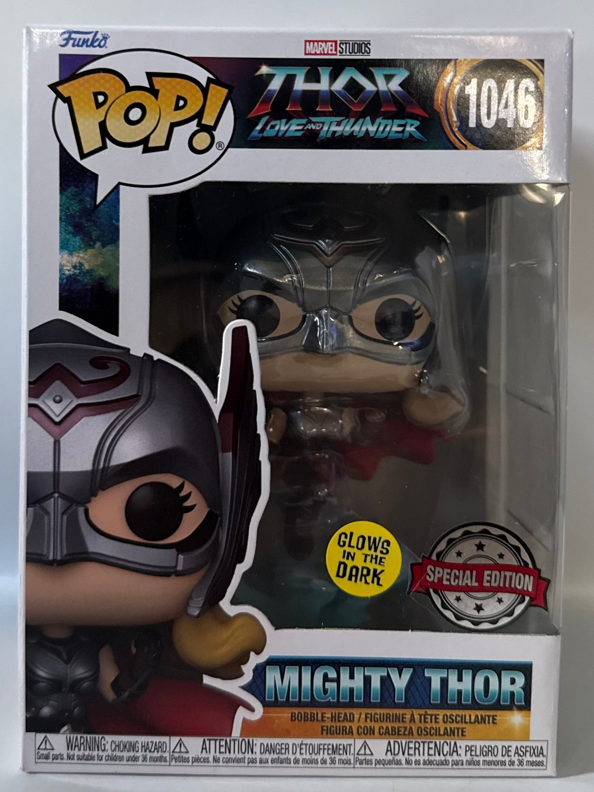 Funko Pop! Marvel Mighty Thor 1046 Edizione Speciale Figura in Vinile Bagliore nel Buio