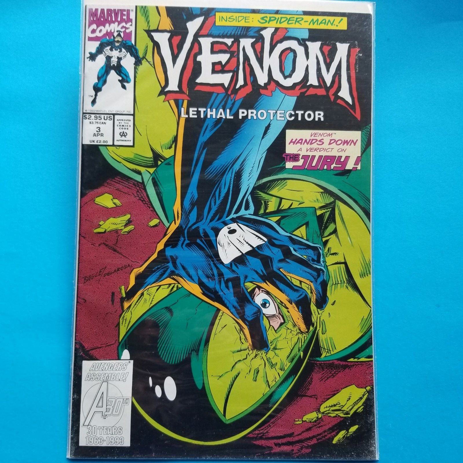 Marvel Comics Venom Lethal Protector #3 Aprile 1993 Apparizione Spider-Man