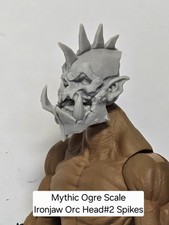 3d Printed IRONJAW ORC Head#2 For Ogre Scale Mythic Legions 1/12